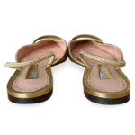 Rupert Sanderson Calin Gold Metallic Slingback Pointed-Toe Flats – Size 40 - Image 6