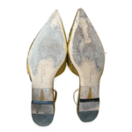 Rupert Sanderson Calin Gold Metallic Slingback Pointed-Toe Flats – Size 40 - Image 7