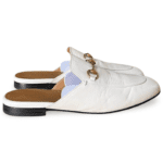 Gucci Princetown Slipper in Cream with Gold-Tone Horsebit – Size 39.5  - Image 3
