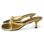 Bottega Veneta Blink 50 Mules in Gold – Size 40 - Image 2