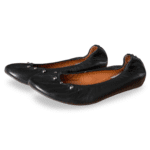 Lanvin Black Leather Ballerina Flats with Pearls – Size 40