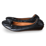 Lanvin Black Leather Ballerina Flats with Pearls – Size 40 - Image 3