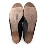Lanvin Black Leather Ballerina Flats with Pearls – Size 40 - Image 8