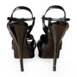 Saint Laurent Black Patent Leather 'Tribute' Platform Sandals – Size 39 - Image 7