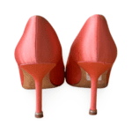 Manolo Blahnik Peach Satin Hangisi Pumps – Size 39 - Image 7