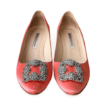 Manolo Blahnik Peach Satin Hangisi Pumps – Size 39 - Image 2