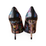 Balenciaga Black Leather Graffiti Print Pointed Toe Pumps – Size 36 - Image 8