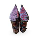 Balenciaga Black Leather Graffiti Print Pointed Toe Pumps – Size 36 - Image 7
