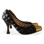 Bottega Veneta Black Matelassé Nappa Quilted Pumps – Size 36.5 - Image 4