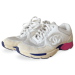 Chanel Interlocking CC Logo Low Top Athletic Sneakers – Size 36.5