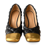 Bottega Veneta Black Matelassé Nappa Quilted Pumps – Size 36.5 - Image 2