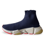 Balenciaga Speed Sneaker – Navy / Grey / Red, Size 38 - Image 4
