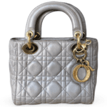 Dior Mini Lady Dior Bag in Gray Cannage - Image 2