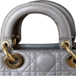 Dior Mini Lady Dior Bag in Gray Cannage - Image 5