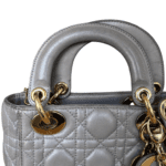 Dior Mini Lady Dior Bag in Gray Cannage - Image 4