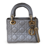 Dior Mini Lady Dior Bag in Gray Cannage