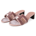 Hermès Oasis Sandals Beige Suede Embellished – Size 41