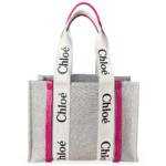 Chloé Woody Medium Tote Bag in Canvas