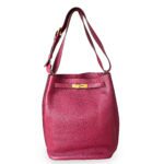 Hermès So Kelly 26 Shoulder Bag in Clémence Leather – Rubis