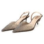 Nicoli Flavie 55 Crystal Slingback Pumps – PVC – Size 38