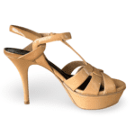 Saint Laurent Tribute Platform Sandals Beige Leather – Size 38 - Image 5