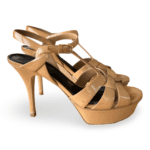 Saint Laurent Tribute Platform Sandals Beige Leather – Size 38 - Image 3