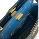 Fendi Mini Peekaboo Top Handle Bag – Dark Blue Python - Image 4