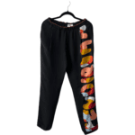 Fendi Black Silk Printed Logo Detail Elasticized Waist Jogger Pants – Size IT 44