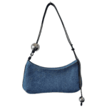 Jacquemus Le Bisou Perle Shoulder Bag – Blue Denim - Image 2