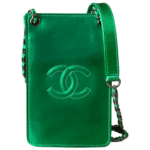 Chanel CC Phone Holder Crossbody Bag – Green Patent