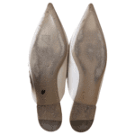 Valentino Roman Stud Flat Mules Cream Leather – Size 41 - Image 8