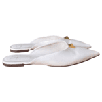 Valentino Roman Stud Flat Mules Cream Leather – Size 41 - Image 3