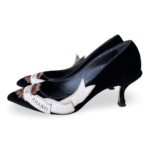 Dolce & Gabbana Black Velvet Sacred Heart Armanti Embroidered Lori Pumps – Size 38.5 - Image 2
