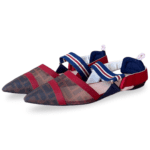 Fendi Multicolor Canvas & Mesh Colibri Slingback Flats – Size 39