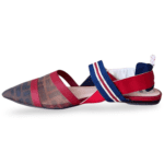 Fendi Multicolor Canvas & Mesh Colibri Slingback Flats – Size 39 - Image 4