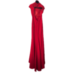 Pronovias Sparkle 2415 Red Bead-Embellished Maxi Dress – UK 8 - Image 4