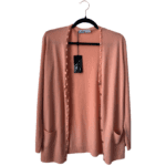 Blumarine Peach Beaded Embellished 100% Cashmere Cardigan – Size IT 42 / DE 36