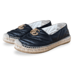 Gucci GG Marmont Espadrilles Black Matelassé Leather – Size 37