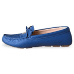 Prada Blue Leather Bow Slip-On Loafers – Size 37 - Image 5