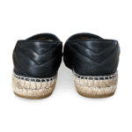 Gucci GG Marmont Espadrilles Black Matelassé Leather – Size 37 - Image 6