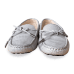 TOD’S Gommino Lizard-Effect Leather Loafers Gray – Size 37 - Image 2