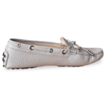 TOD’S Gommino Lizard-Effect Leather Loafers Gray – Size 37 - Image 6