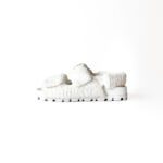Miu Miu Double Velcro Closure Terry Sandals White - Size 37 - Image 2