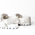 Miu Miu Double Velcro Closure Terry Sandals White - Size 37 - Image 3