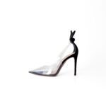 Aquazzura Bow Tie Plexi Pump 105 – Black, Size 37 - Image 2