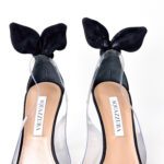 Aquazzura Bow Tie Plexi Pump 105 – Black, Size 37 - Image 6