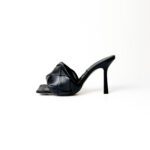 Bottega Veneta Black Lido Mule Sandals – Size 36 - Image 2