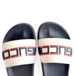 Gucci Off-White Stripe Rubber Slide Sandals – Size 38 - Image 5