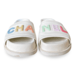 Chanel 22S Multicolor Ivory Sandal Slides – Size 37C - Image 2