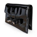 Valentino Garavani Studded Bow Wristlet Clutch – Black Patent - Image 5